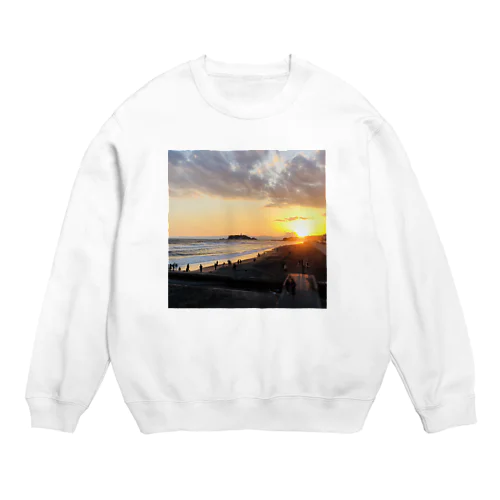 江ノ島のサンセット Crew Neck Sweatshirt