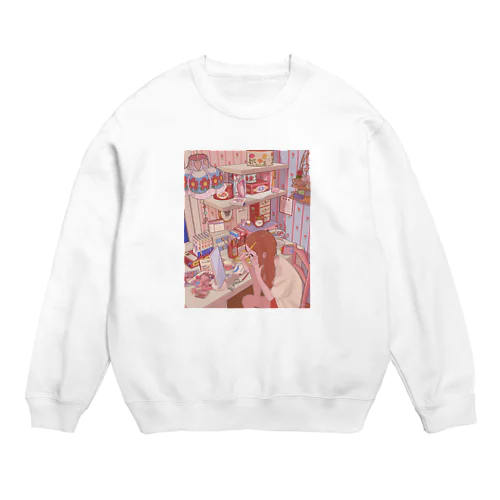 メイクする可愛いJK Crew Neck Sweatshirt