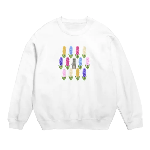 ヒヤシンスに紛れる子 Crew Neck Sweatshirt