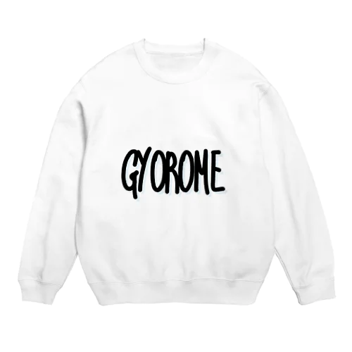 gyorome  黒文字 Crew Neck Sweatshirt