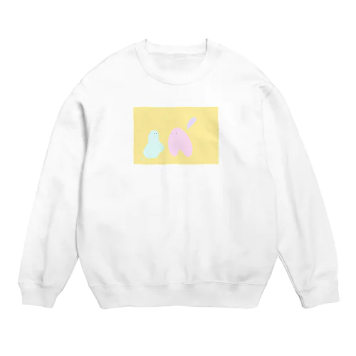 ふやふやのピンクとミドリ Crew Neck Sweatshirt