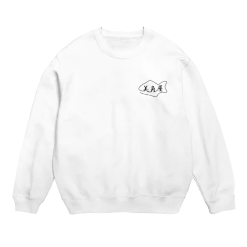 美角屋マーク(小/黒Ver) Crew Neck Sweatshirt