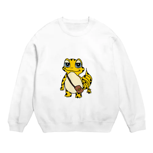 ヒョウモントカゲモドキのお散歩スタイル Crew Neck Sweatshirt