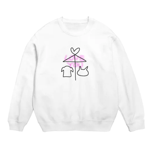 相合い傘ラビュー Crew Neck Sweatshirt