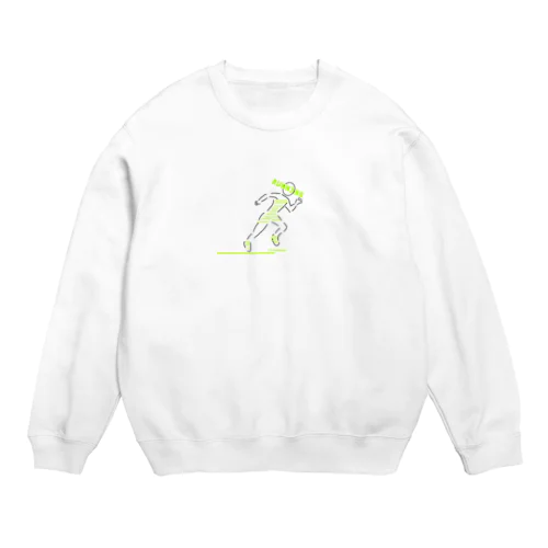 ランニングが趣味 Crew Neck Sweatshirt