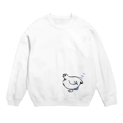 こっちに来るライチョウさん Crew Neck Sweatshirt