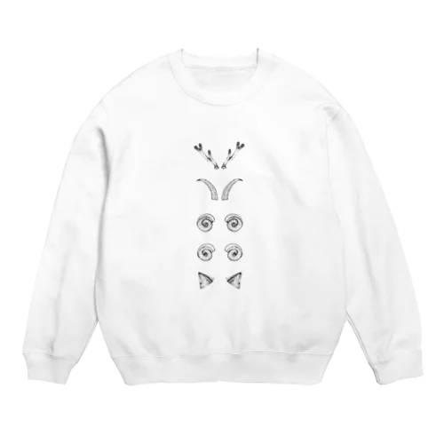 ツノミミ Crew Neck Sweatshirt