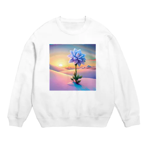 雪原の雪花 Crew Neck Sweatshirt