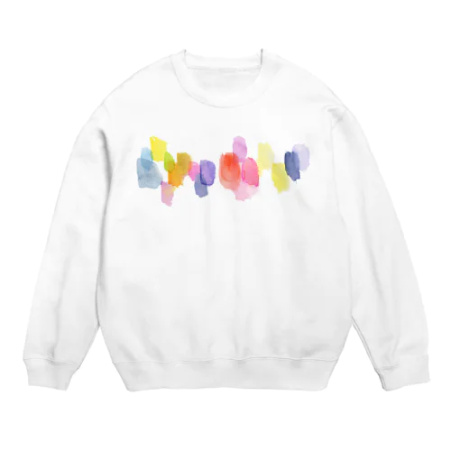 水彩ペイント・カラフルその2 Crew Neck Sweatshirt