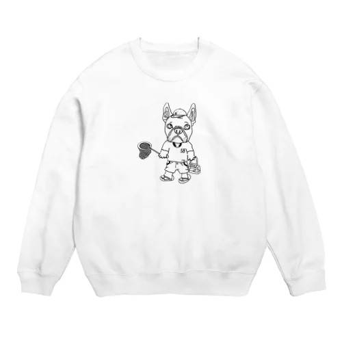 虫取りフレンチブルドッグ Crew Neck Sweatshirt