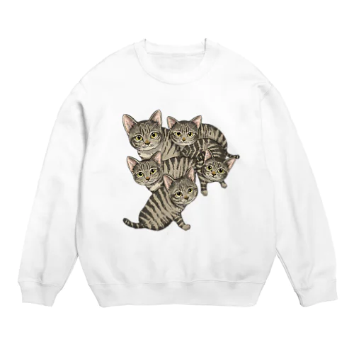 キジトラ軍団 Crew Neck Sweatshirt