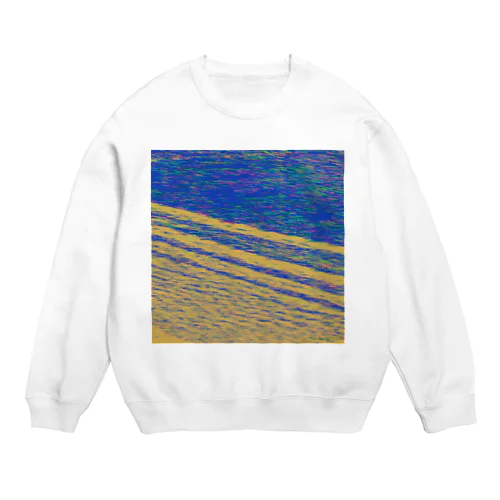 波打ち際（夕暮れ） Crew Neck Sweatshirt