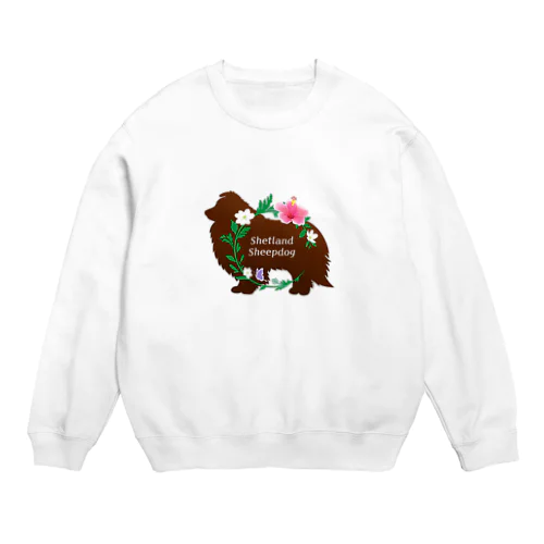 シェルティ　ハイビスカス　onehappiness Crew Neck Sweatshirt