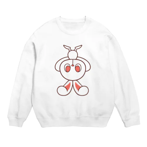 ぽっぷらうさぎ(さかだち(文字なし)) Crew Neck Sweatshirt