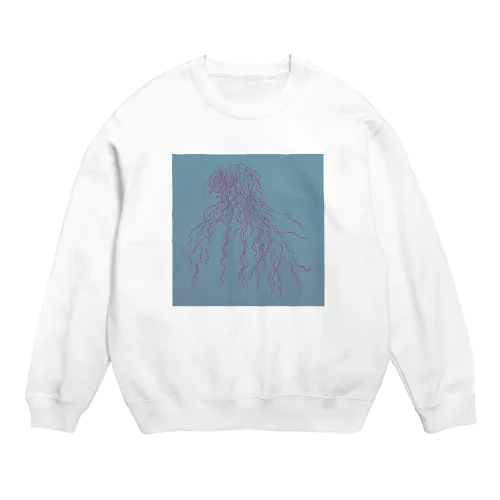 blue lady Crew Neck Sweatshirt