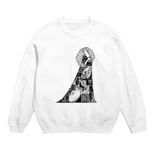 クリムト風の女 Crew Neck Sweatshirt