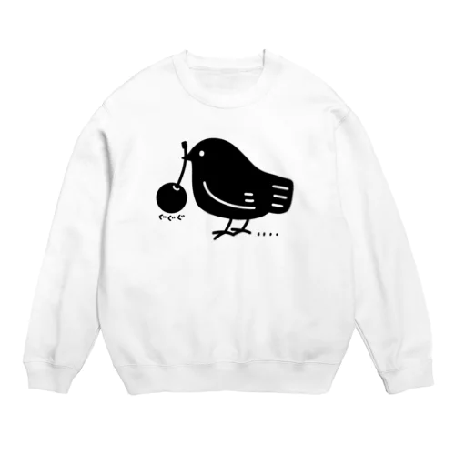 みつぐトリ黒 Crew Neck Sweatshirt