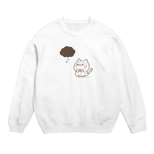 気づかいのできるネコ　てるてる坊主ver. Crew Neck Sweatshirt