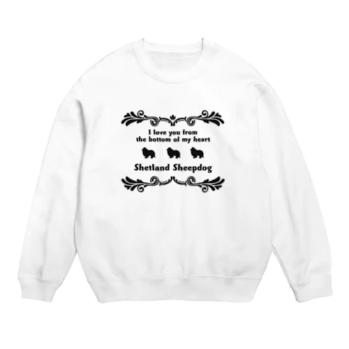 シェルティ　wing　onehappiness Crew Neck Sweatshirt