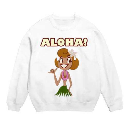 ALOHA Hula Girl Crew Neck Sweatshirt