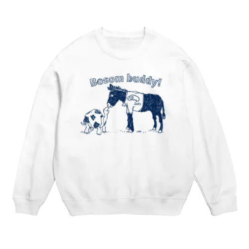 ロバ君とカメさん Crew Neck Sweatshirt