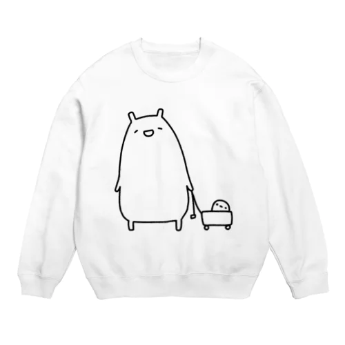 お散歩をするかわいいねこ Crew Neck Sweatshirt