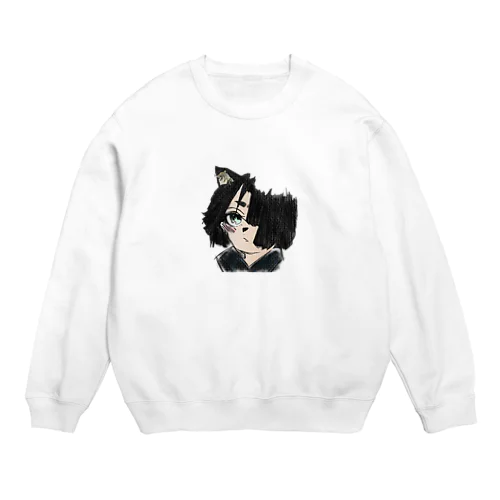 猫耳少女 Crew Neck Sweatshirt