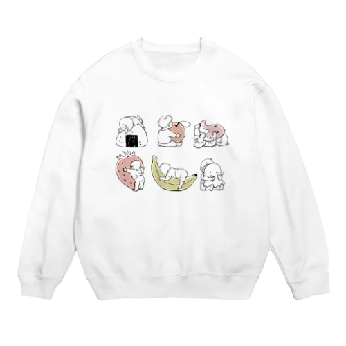 ハグする赤ちゃんまとめ(くすみカラー) Crew Neck Sweatshirt