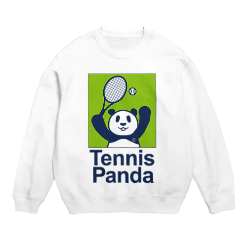 パンダ・テニス・TENNIS・アイテム・デザイン・ラケット・ガット・イラスト・スポーツ・Tシャツ・サーブ・かっこいい・かわいい・選手・画像・ボール・王子・絵・オリジナル（C） スウェット