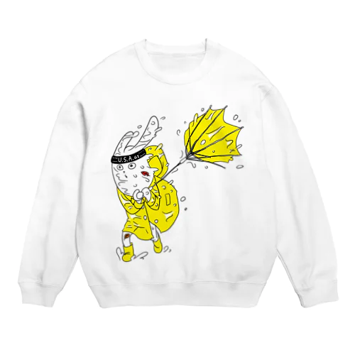 台風にも負けないMCミサキング Crew Neck Sweatshirt