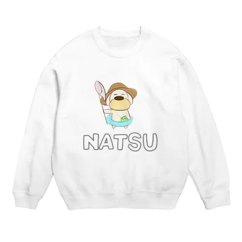 夏のゆるい犬 Crew Neck Sweatshirt