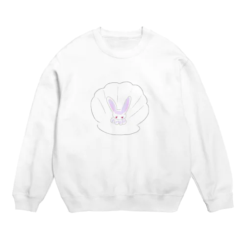 貝がらと、ネコうさ🐰 Crew Neck Sweatshirt