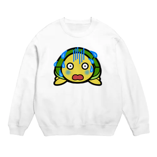 焦る亀さん Crew Neck Sweatshirt