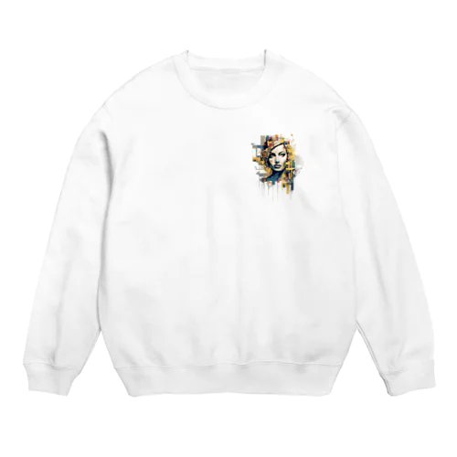 ミックスメディアコラージュ Crew Neck Sweatshirt