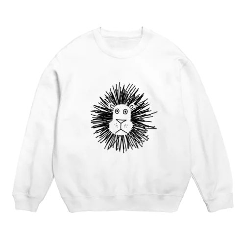 走り書きライオン Crew Neck Sweatshirt