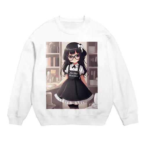 【Jimiko Maiden】お部屋の中の地味子メイド Crew Neck Sweatshirt