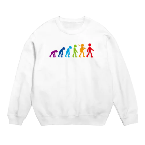 人類の進化 ピクトグラム Crew Neck Sweatshirt