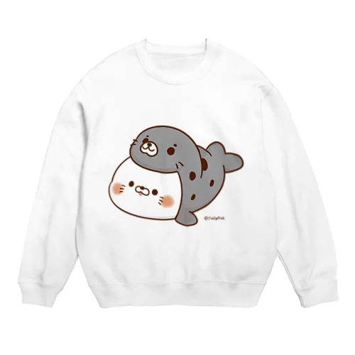 毒舌あざらし・ごまふ柄 Crew Neck Sweatshirt