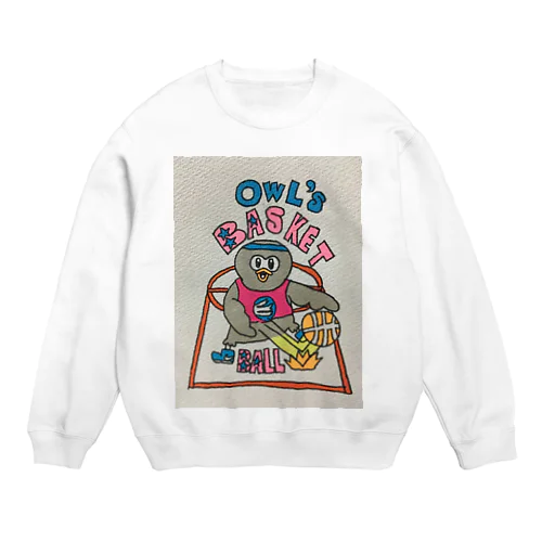 フクロウバスケ Crew Neck Sweatshirt