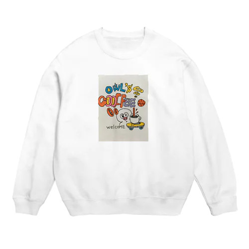 フクロウ コーヒースタンド Crew Neck Sweatshirt