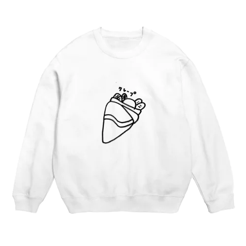 空前のクレープブーム Crew Neck Sweatshirt