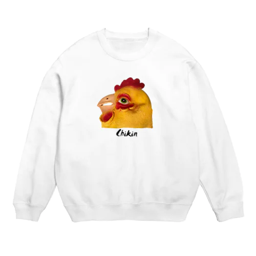 鶏 Chikin テキストロゴ有 Crew Neck Sweatshirt