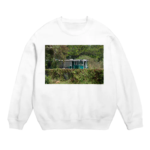 元特急「はまかぜ」キハ181系がミャンマーで朽ちてゆく Crew Neck Sweatshirt