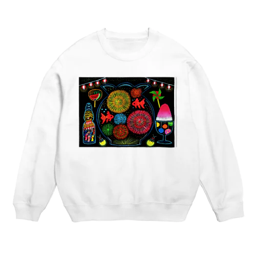 ずっと忘れない夏祭り Crew Neck Sweatshirt