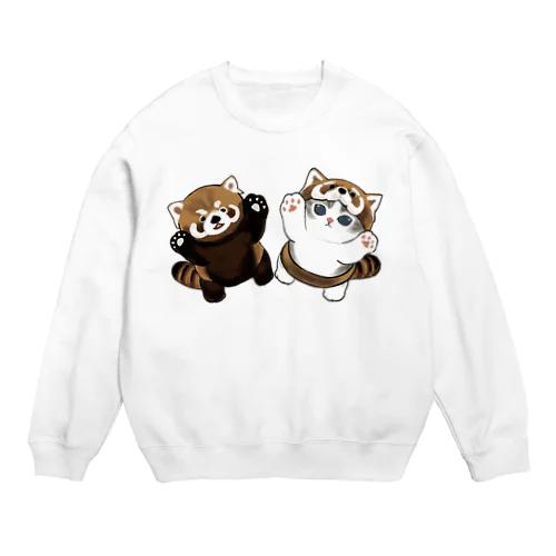 レッサーパンダにゃん Crew Neck Sweatshirt