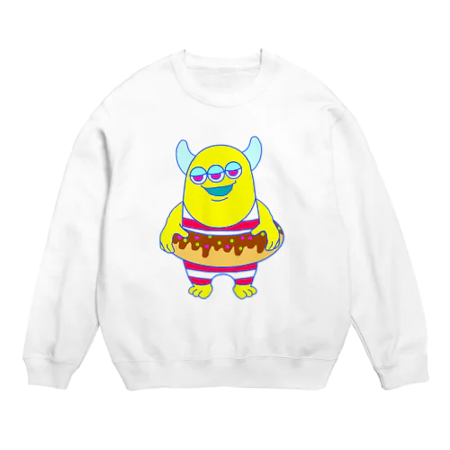 ドーナッツの穴にはまりたい Crew Neck Sweatshirt