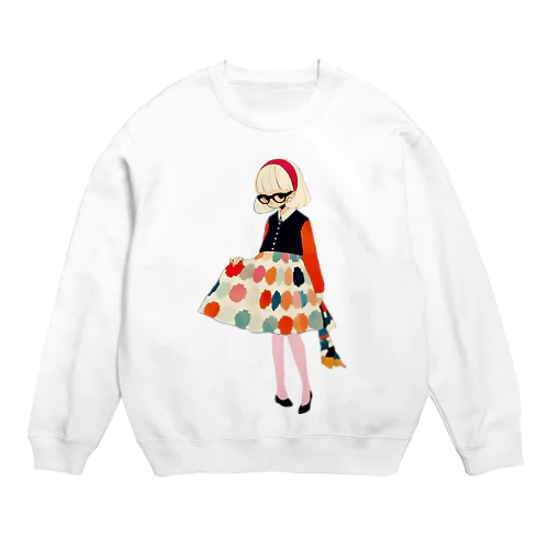 カラフルドット Crew Neck Sweatshirt