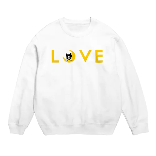 ボストンテリア(月LOVE)[v2.8k] Crew Neck Sweatshirt