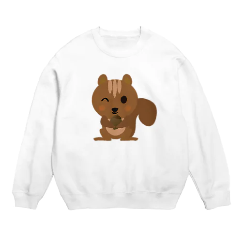 可愛いリスちゃん Crew Neck Sweatshirt