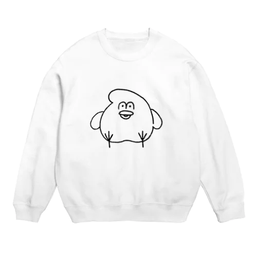 とりもち(モノクロ) Crew Neck Sweatshirt